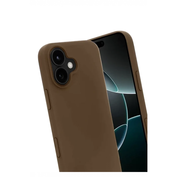 Newface Apple iPhone 17 First Silikon - Kahverengi