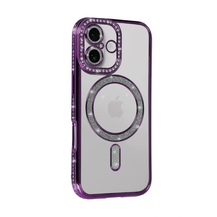 Newface Apple iPhone 17 Joke Simli Magneticsafe Kılıf - Derin Mor
