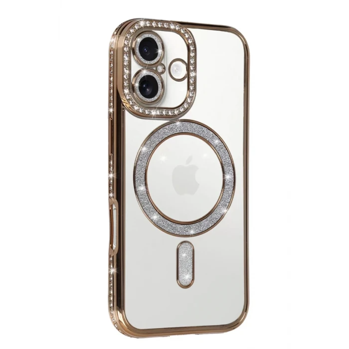Newface Apple iPhone 17 Joke Simli Magneticsafe Kılıf - Gold