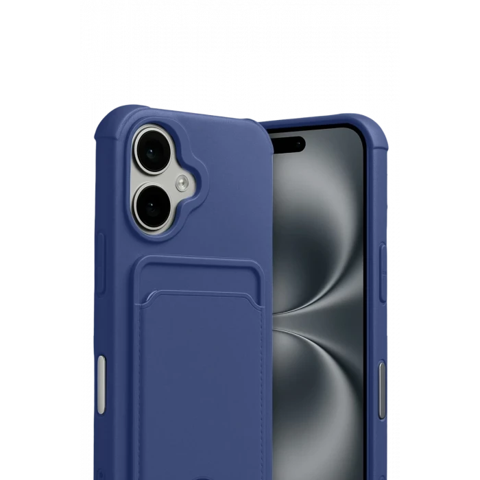 Newface Apple iPhone 17 Kelvin Kartvizitli Silikon - Lacivert