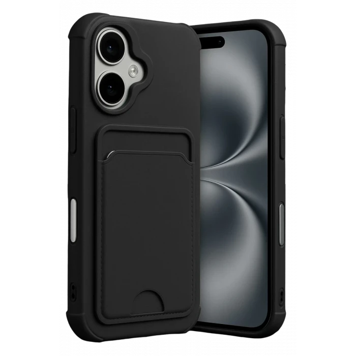 Newface Apple iPhone 17 Kelvin Kartvizitli Silikon - Siyah