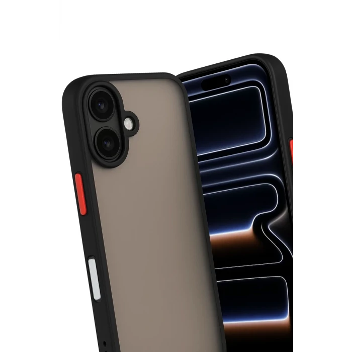 Newface Apple iPhone 17 Kılıf Montreal Silikon Kapak - Siyah