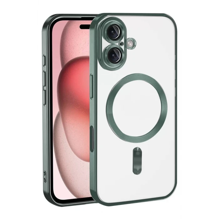 Newface Apple iPhone 17 Kross Magneticsafe Kapak - Koyu Yeşil