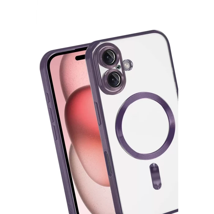 Newface Apple iPhone 17 Kross Magneticsafe Kapak - Mor