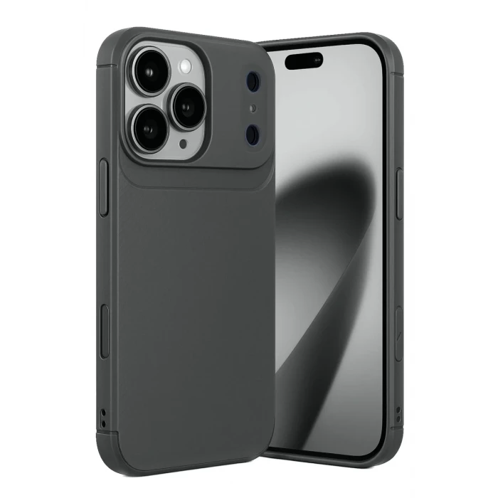 Newface Apple iPhone 17 Pro Auto Focus Karbon Kapak - Gri