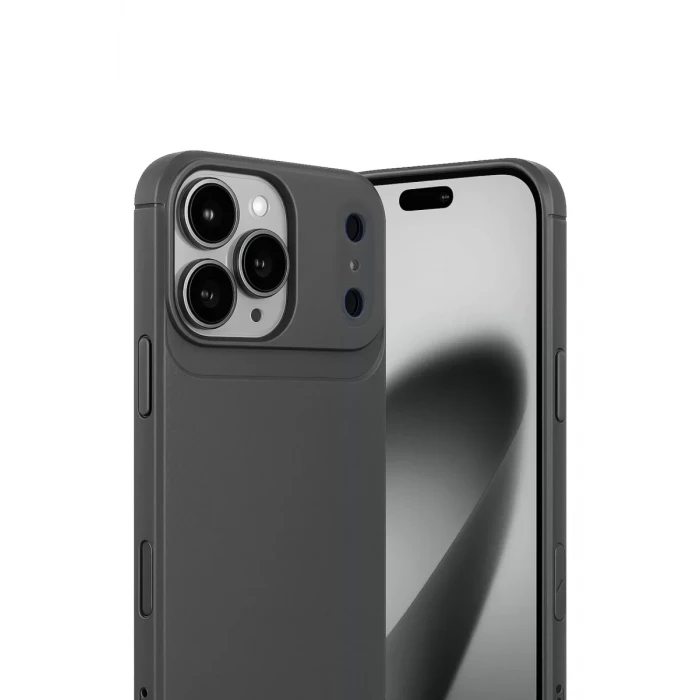 Newface Apple iPhone 17 Pro Auto Focus Karbon Kapak - Gri