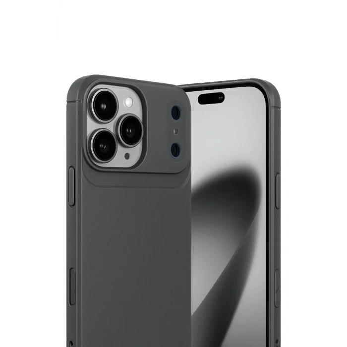 Newface Apple iPhone 17 Pro Auto Focus Karbon Kapak - Gri