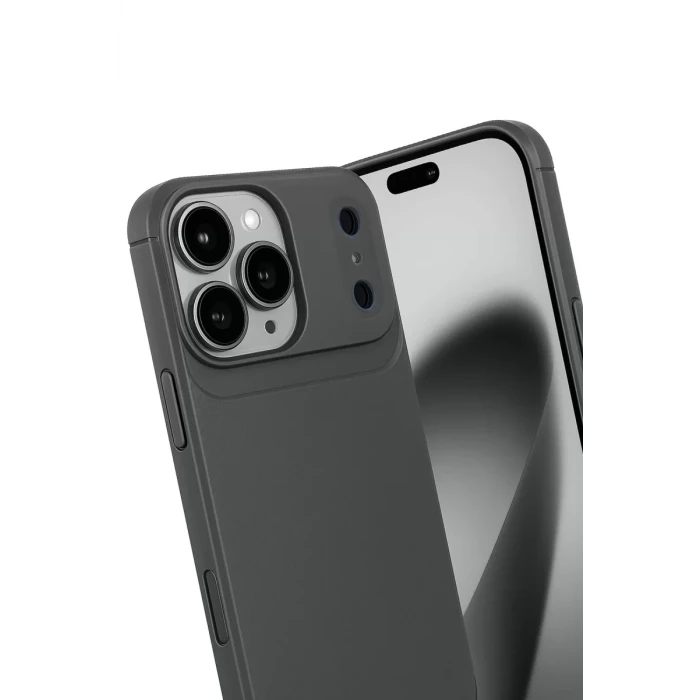 Newface Apple iPhone 17 Pro Auto Focus Karbon Kapak - Gri