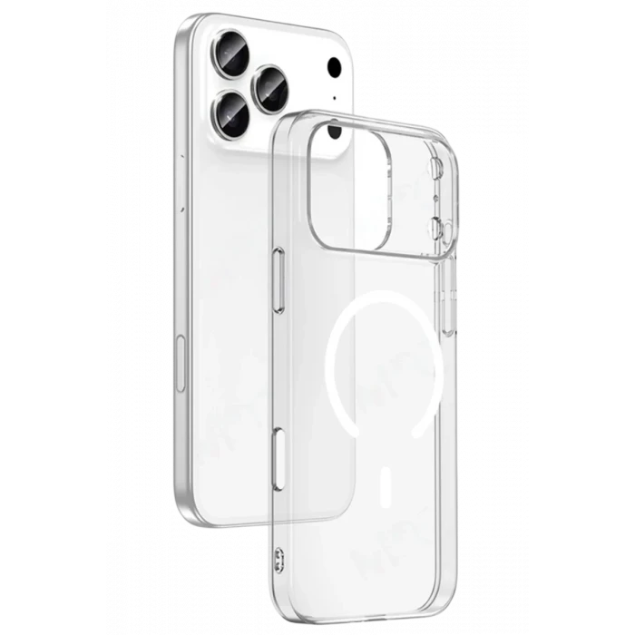 Newface Apple iPhone 17 Pro Combo Sert Şeffaf Magsafe Kapak - Şeffaf