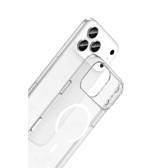 Newface Apple iPhone 17 Pro Combo Sert Şeffaf Magsafe Kapak - Şeffaf