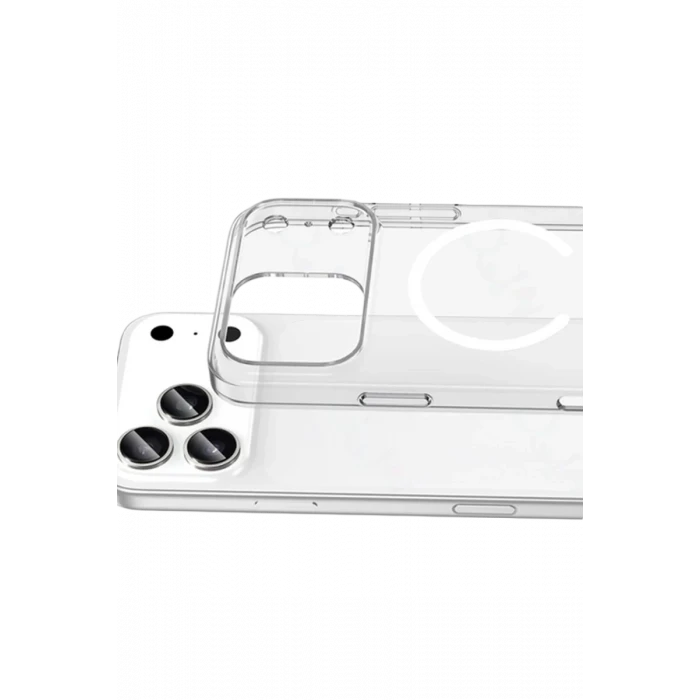 Newface Apple iPhone 17 Pro Combo Sert Şeffaf Magsafe Kapak - Şeffaf