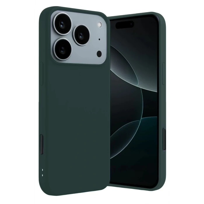 Newface Apple iPhone 17 Pro First Silikon - Koyu Yeşil