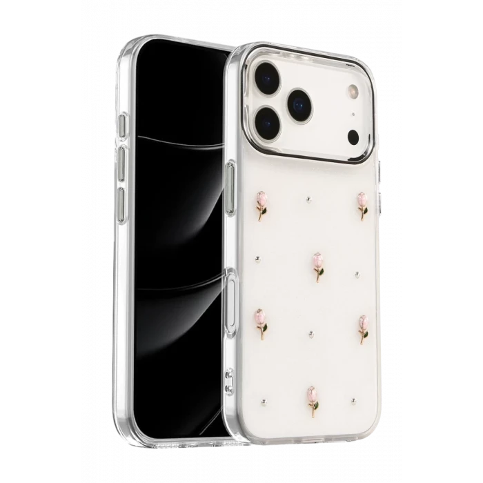 Newface Apple iPhone 17 Pro Fiyonk Desenli Kapak - Desen 6