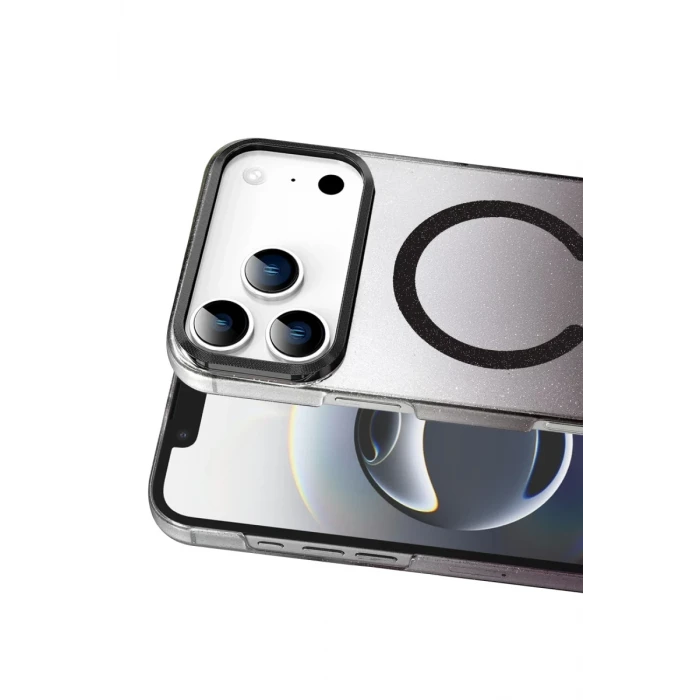 Newface Apple iPhone 17 Pro Glossy Magsafe Kapak - Siyah