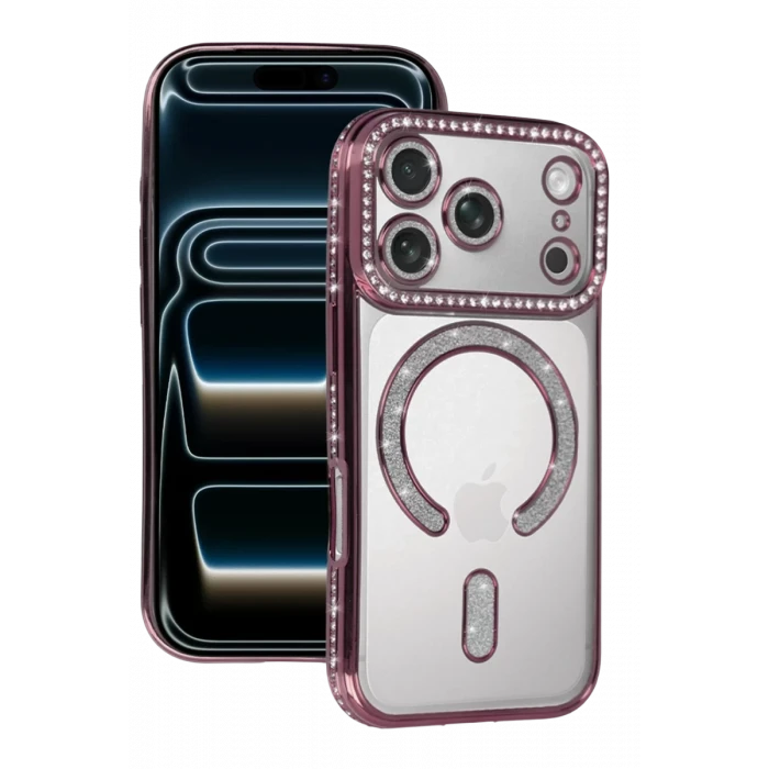 Newface Apple iPhone 17 Pro Joke Simli Magneticsafe Kılıf - Pembe
