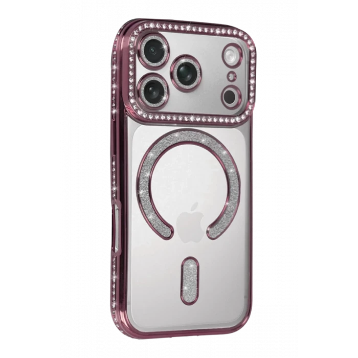 Newface Apple iPhone 17 Pro Joke Simli Magneticsafe Kılıf - Pembe