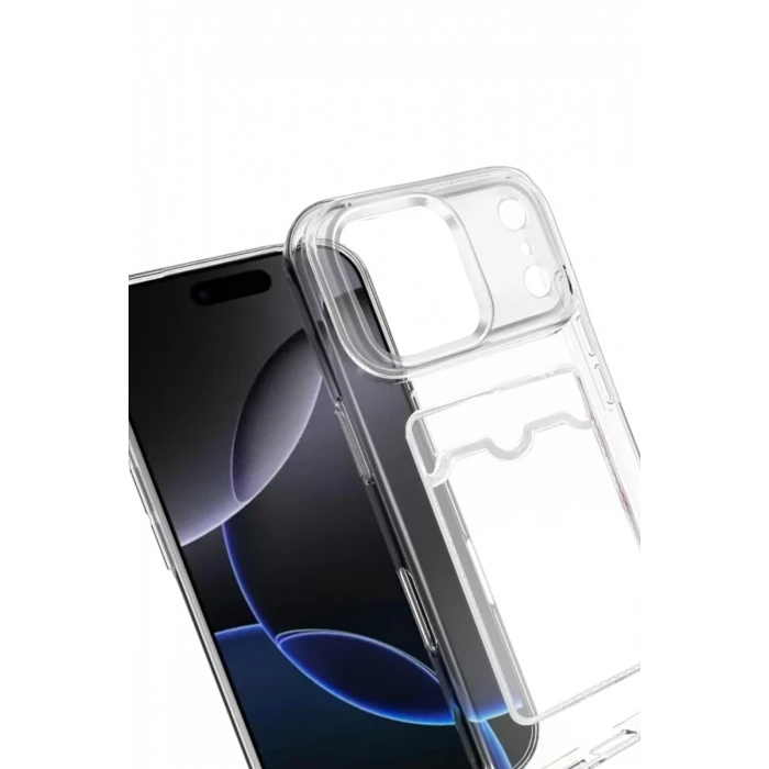 Newface Apple iPhone 17 Pro Kart Şeffaf Silikon - Şeffaf