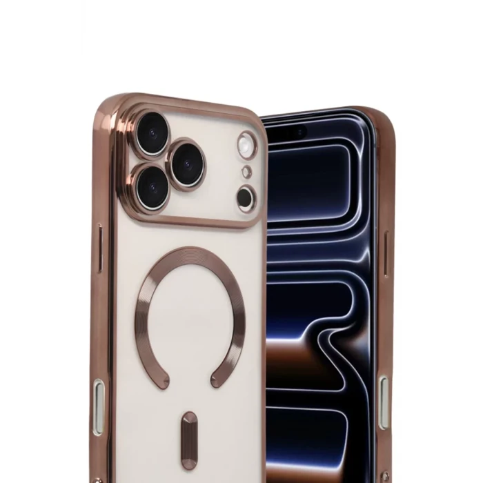 Newface Apple iPhone 17 Pro Kross Magneticsafe Kapak - Çöl Titanyum