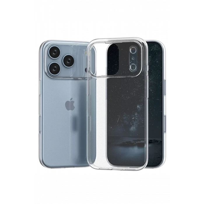 Newface Apple iPhone 17 Pro Lüx Şeffaf Silikon - Şeffaf
