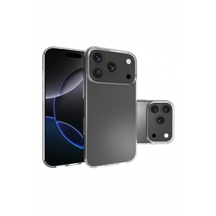 Newface Apple iPhone 17 Pro Lüx Şeffaf Silikon - Şeffaf