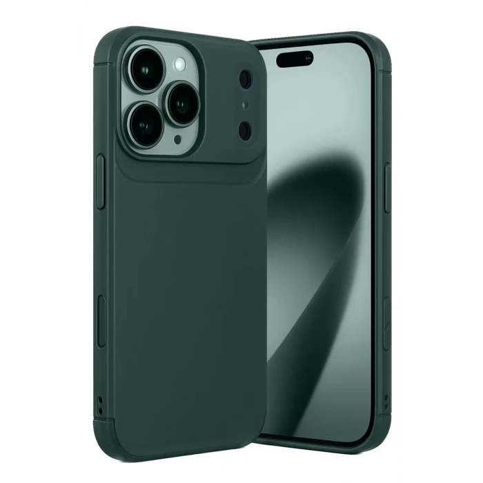 Newface Apple iPhone 17 Pro Max Auto Focus Karbon Kapak - Koyu Yeşil