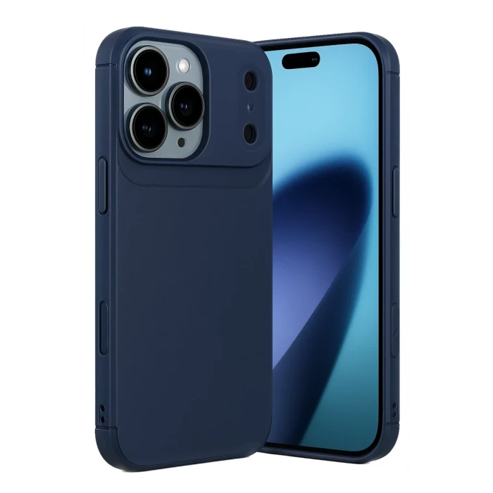 Newface Apple iPhone 17 Pro Max Auto Focus Karbon Kapak - Lacivert