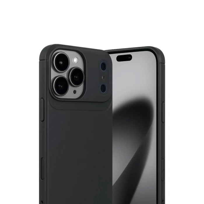 Newface Apple iPhone 17 Pro Max Auto Focus Karbon Kapak - Siyah