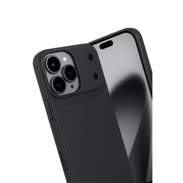 Newface Apple iPhone 17 Pro Max Auto Focus Karbon Kapak - Siyah