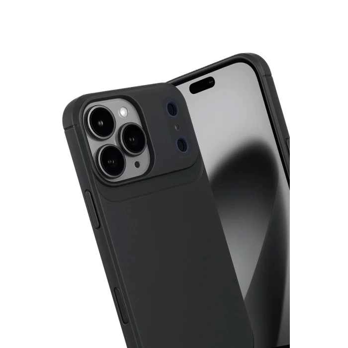 Newface Apple iPhone 17 Pro Max Auto Focus Karbon Kapak - Siyah