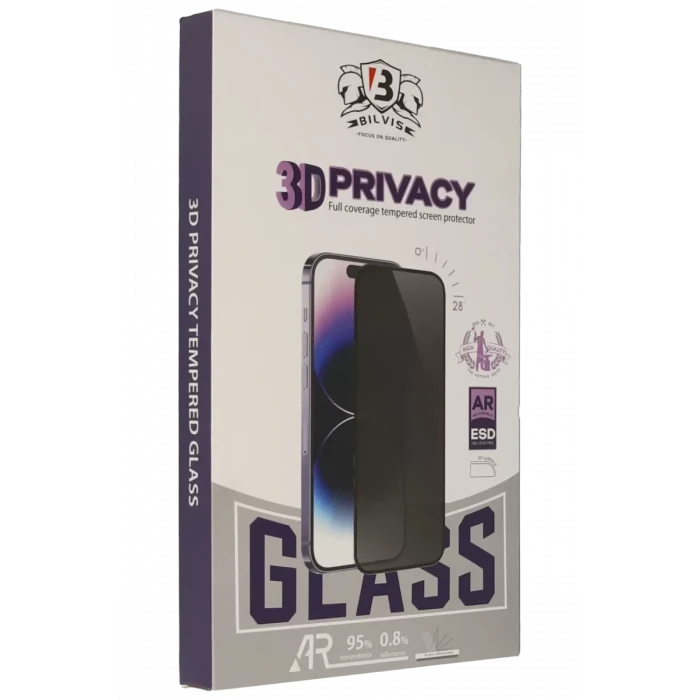 Newface Apple iPhone 17 Pro Max Bilvis 5D Privacy Diamond Hayalet Cam Ekran Koruyucu