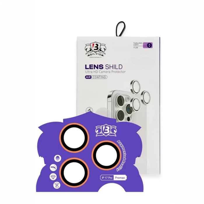 Newface Apple iPhone 17 Pro Max Bilvis Titan Kamera Lens - Turuncu
