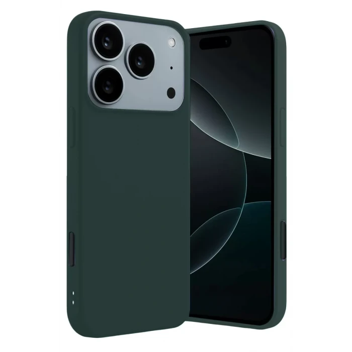 Newface Apple iPhone 17 Pro Max First Silikon - Koyu Yeşil