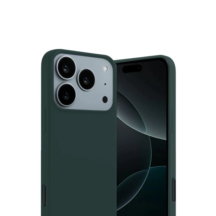 Newface Apple iPhone 17 Pro Max First Silikon - Koyu Yeşil