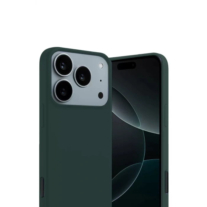 Newface Apple iPhone 17 Pro Max First Silikon - Koyu Yeşil