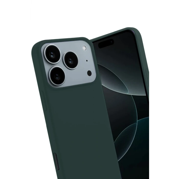 Newface Apple iPhone 17 Pro Max First Silikon - Koyu Yeşil