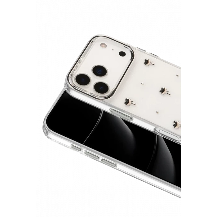 Newface Apple iPhone 17 Pro Max Fiyonk Desenli Kapak - Desen 1