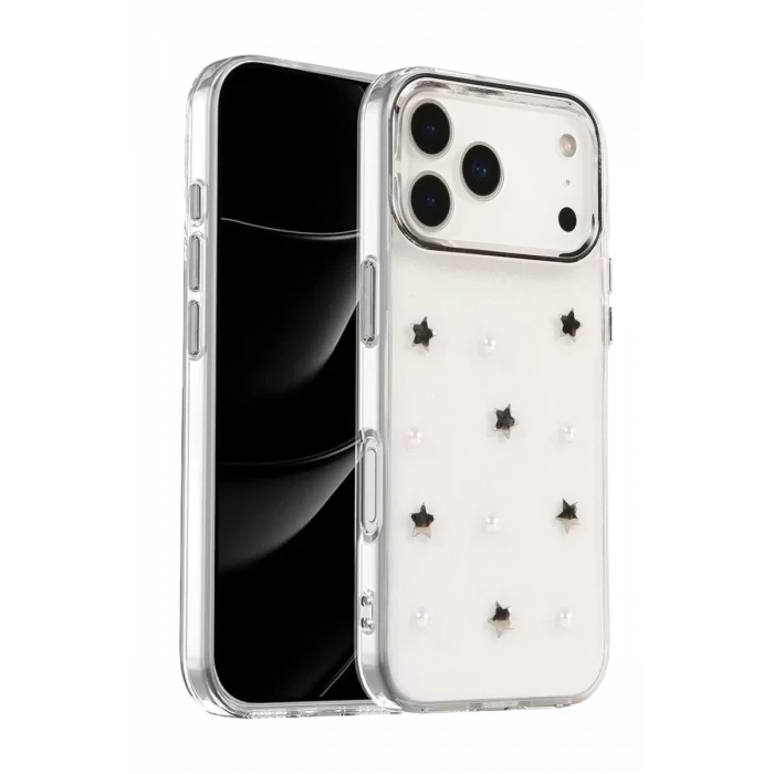 Newface Apple iPhone 17 Pro Max Fiyonk Desenli Kapak - Desen 7