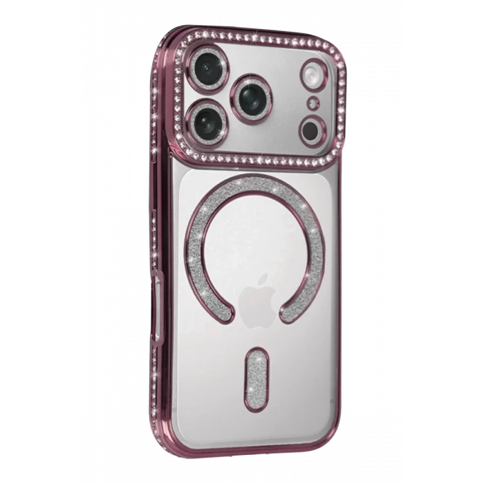 Newface Apple iPhone 17 Pro Max Joke Simli Magneticsafe Kılıf - Pembe