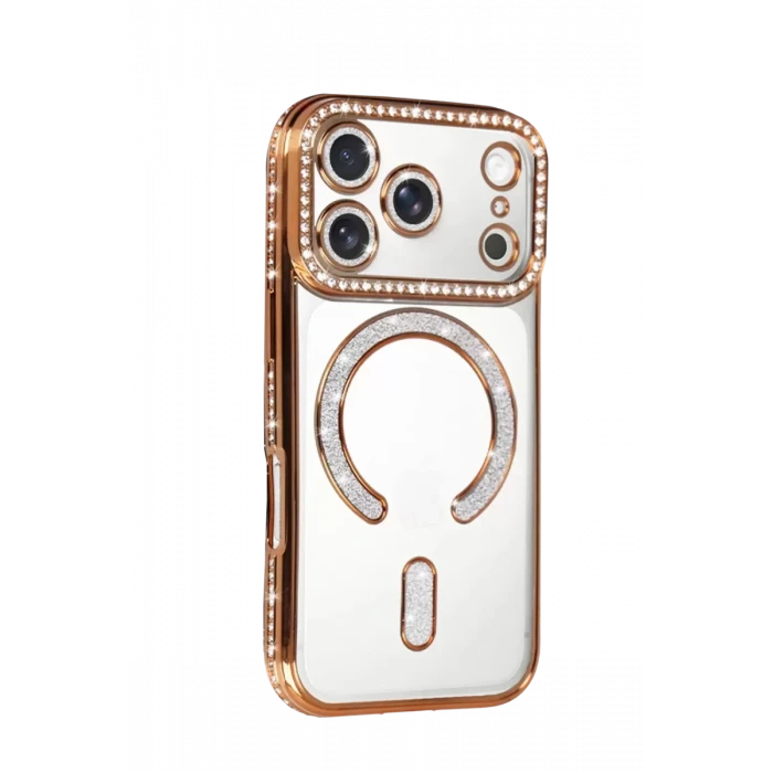 Newface Apple iPhone 17 Pro Max Joke Simli Magneticsafe Kılıf - Turuncu