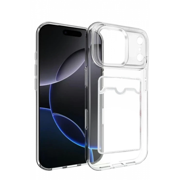 Newface Apple iPhone 17 Pro Max Kart Şeffaf Silikon - Şeffaf