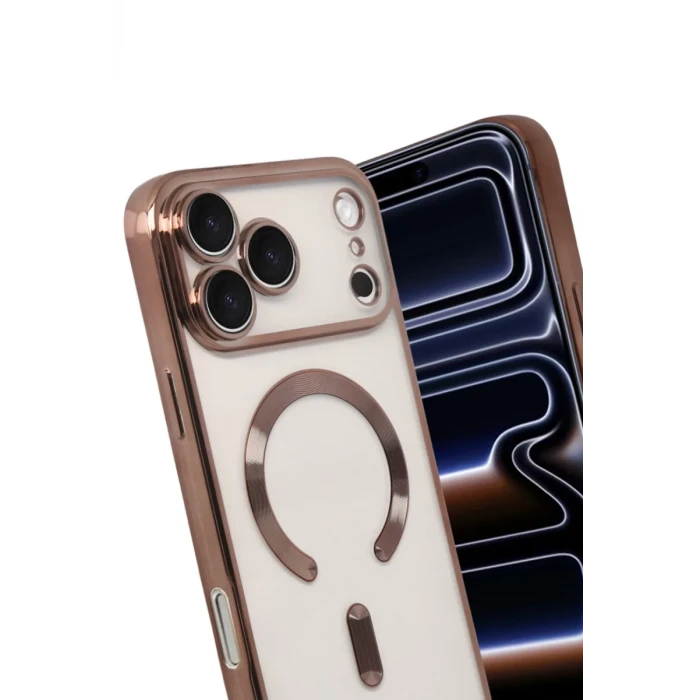 Newface Apple iPhone 17 Pro Max Kross Magneticsafe Kapak - Çöl Titanyum