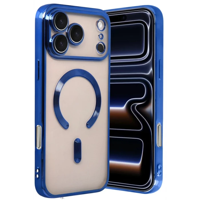 Newface Apple iPhone 17 Pro Max Kross Magneticsafe Kapak - Lacivert