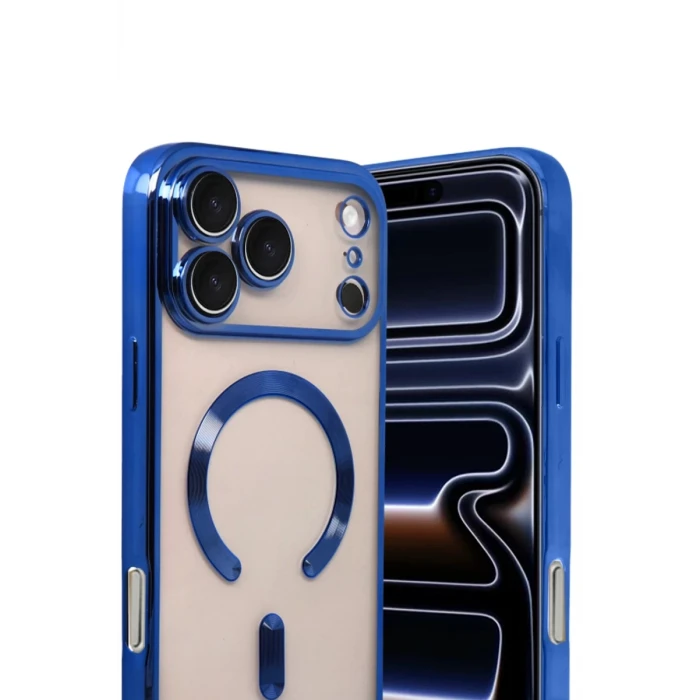 Newface Apple iPhone 17 Pro Max Kross Magneticsafe Kapak - Lacivert
