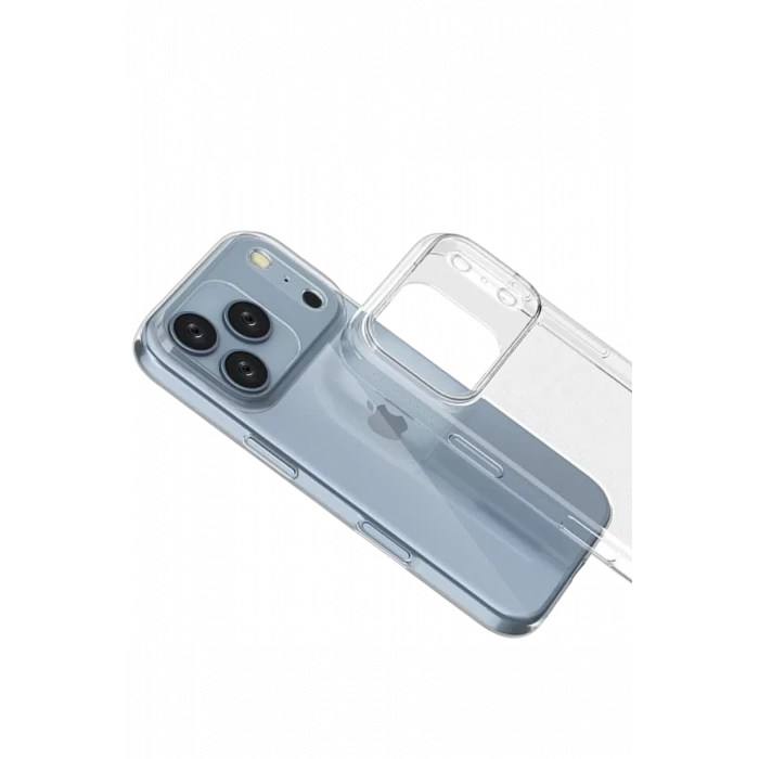 Newface Apple iPhone 17 Pro Max Lüx Şeffaf Silikon - Şeffaf
