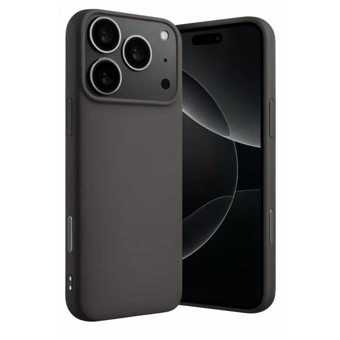 Newface Apple iPhone 17 Pro Max Nano içi Kadife Silikon - Gri