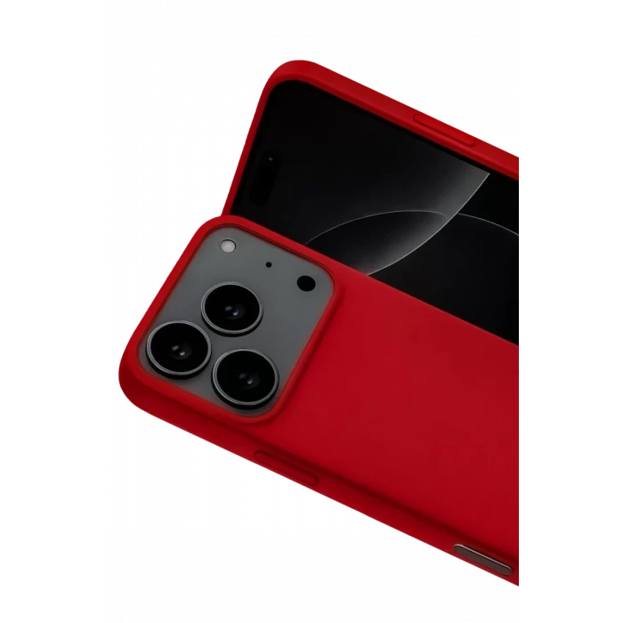 Newface Apple iPhone 17 Pro Max Nano içi Kadife Silikon - Kırmızı