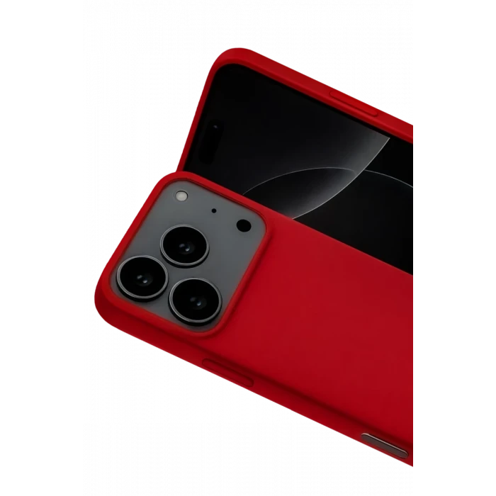 Newface Apple iPhone 17 Pro Max Nano içi Kadife Silikon - Kırmızı