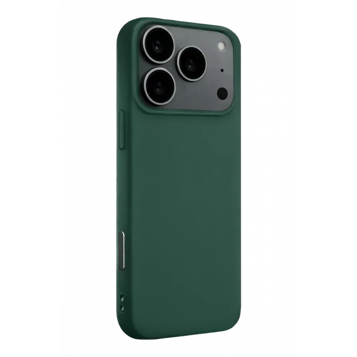 Newface Apple iPhone 17 Pro Max Nano içi Kadife Silikon - Koyu Yeşil