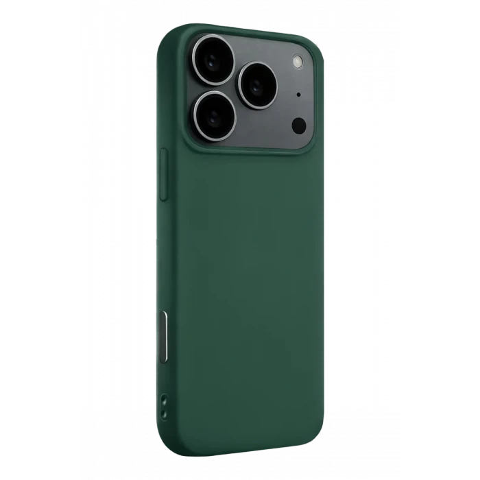 Newface Apple iPhone 17 Pro Max Nano içi Kadife Silikon - Koyu Yeşil