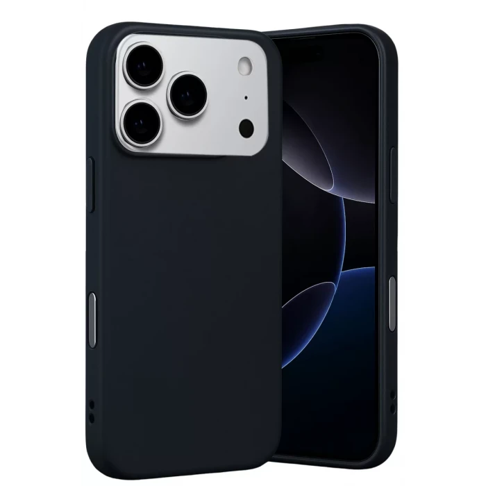 Newface Apple iPhone 17 Pro Max Nano içi Kadife Silikon - Siyah